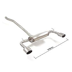 Jeep Renegade 2014>> Endschalldämpfer inox rechts/links mit je ER 115x70 mm oval , für 1.0 T3 (88kW) 2018>>