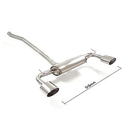 Jeep Renegade 2014>> Endschalldämpfer inox rechts/links mit je ER 135x90 mm oval Sport Line , für 1.0 T3 (88kW) 2018>>