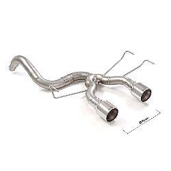 Abarth 500 / 595 (typ 312) Endrohre Gruppe N inox mit zentralem ER 2 / 102 mm rund, für Abarth 1.4TJET (103kW) 2012>>2015