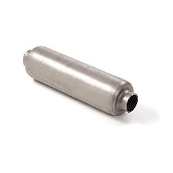 Universal Schalldämpfer Universaldämpfer inox 120 mm rund - Länge 450 mm - perforiertes Innenrohr mit 60 mm Ø - Auch auf Maß erhältlich, für RO.120