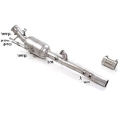 Mercedes GLA (X156) 2014>> Katalysator Gruppe N + Partikelfilter-Ersatzrohr Gruppe N inox   , für 200d (100kW) 2014>>07/2018