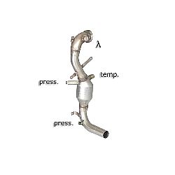 Ford KA Katalysator Gruppe N + Partikelfilter-Ersatzrohr Gruppe N inox, für 1.3 TDCi DPF (55kW) 01/2009>>