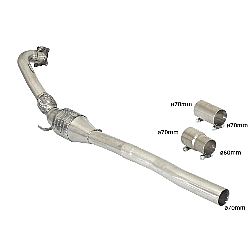 passt für Audi S3 (typ 8P) 2006>>2012 Metallkat 200cpsi - Vergrößerter RohrØ 70 mm, für S3 Sportback Quattro 2.0TFSI (195kW) 2008>>