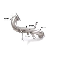 Mercedes GLA (H247) 2020>> Kat-Ersatzrohr Gruppe N inox mit Partikelfilterentfernung. Alle Serien – Sondenanschlüsse sind vorhanden. , für AMG 45S 4MATIC (310kW) 2020>>