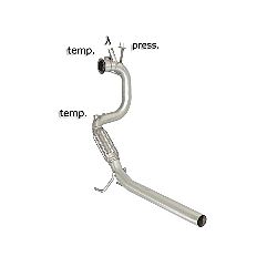 Seat Ibiza Mk4 (6J) 2008>>2017 Kat-Ersatzrohr + Partikelfilter-Ersatzrohr Gruppe N inox, für 2.0TDi (105kW) 2009>>2015