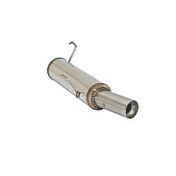 Peugeot 206 Endschalldämpfer Gruppe N inox mit ER 80 mm rund, für 1.1 (40/44kW) - 1.4 (55kW) 2000>>
