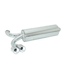 Peugeot 206 Endschalldämpfer inox mit ER 2x80 mm rund, für RC 2.0 16V (130Kw) 2003>>