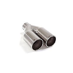 Universal Endrohre Endrohr links 2x80 mm rund versetzt inox, für RO.2x80