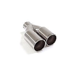Universal Endrohre Endrohr rechts 2x80 mm rund versetzt inox, für RO.2x80