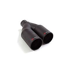 Universal Endrohre Endrohr rechts 2x80 mm rund Sport Line Black versetzt inox, für RO.2x80