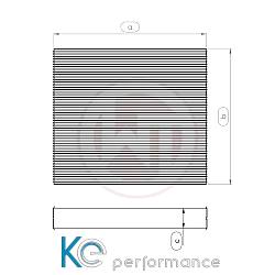 Wagnertuning Wasserkühlernetz 563x468x32 - 004001004-001