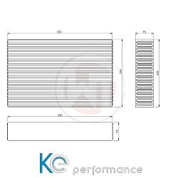 Wagnertuning Competition Ladeluftkühler Netz 600x300x95 - 009001001-002